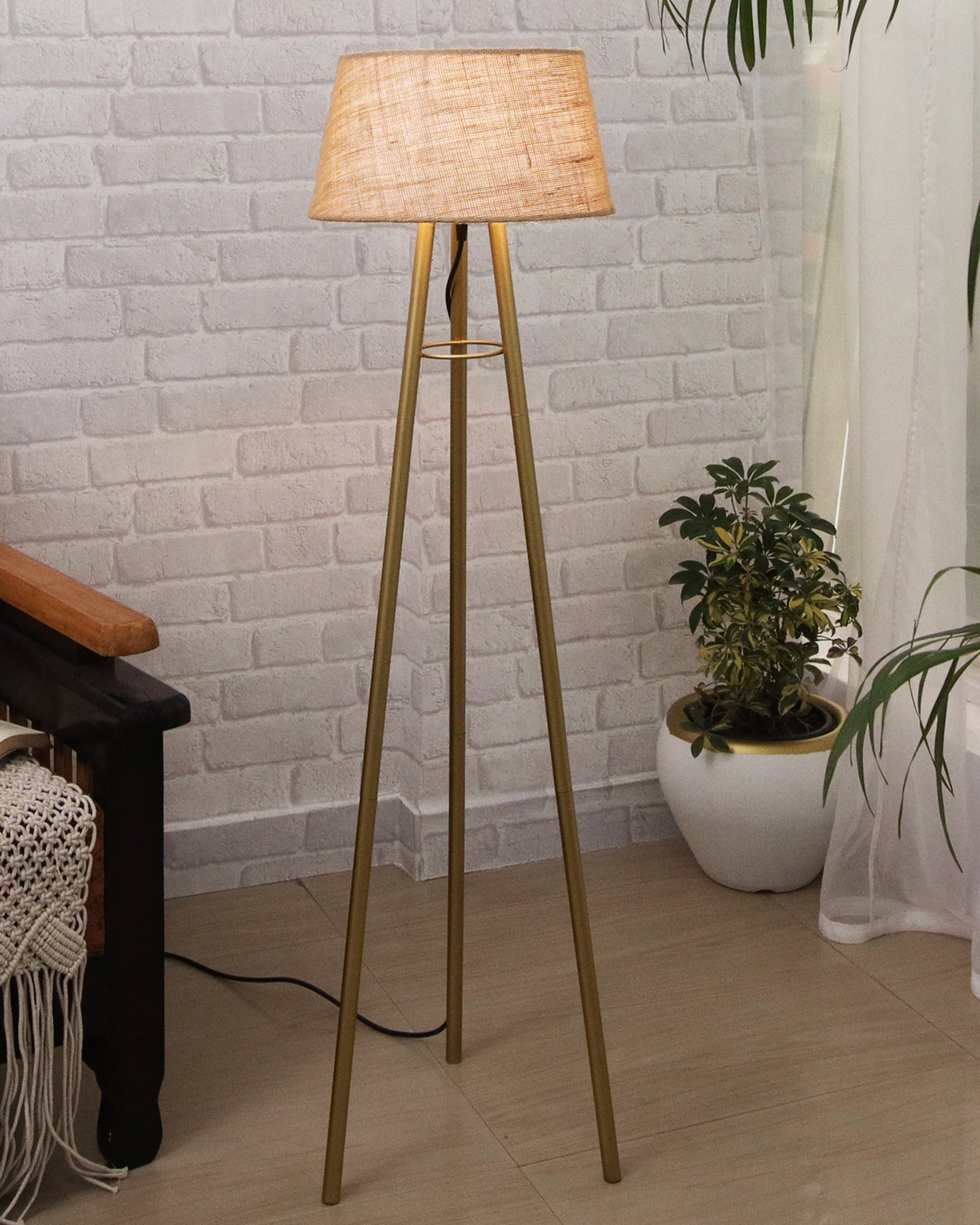 Gold standing hot sale light