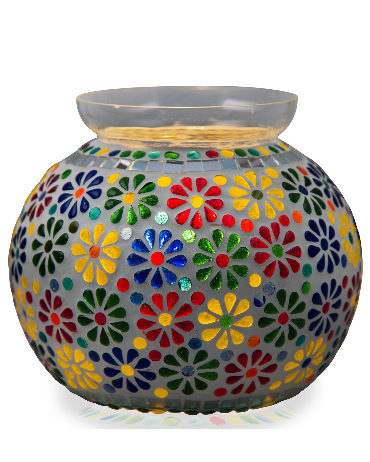 Persian Mosaic Floral Paradise Lamp, Desk Bedside Lamp Multicolor Light