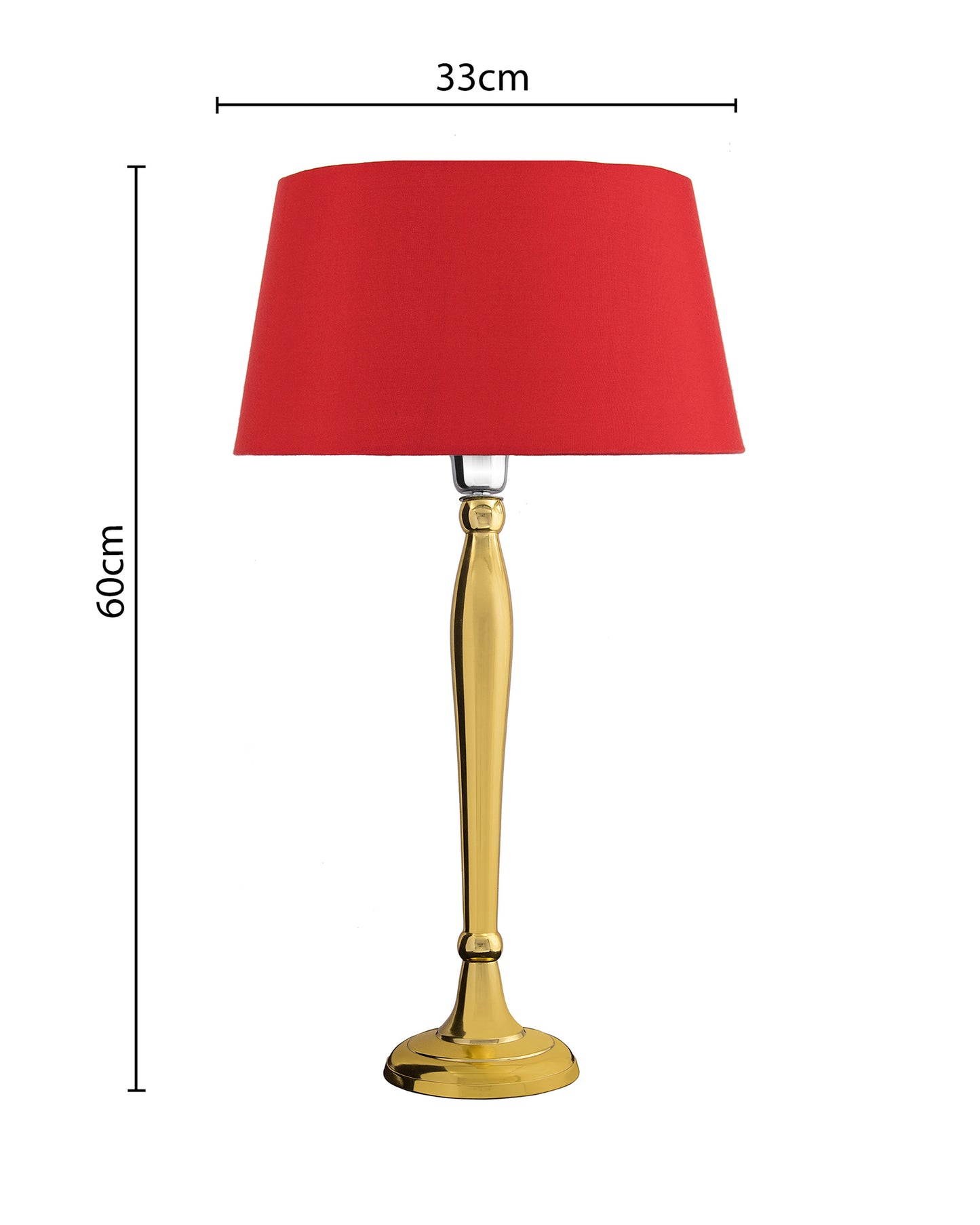 Royal Ovoid gold brushed lamp with shade