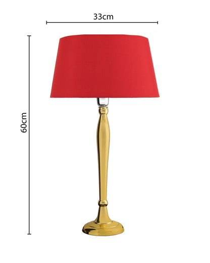 Royal Ovoid gold brushed lamp with shade