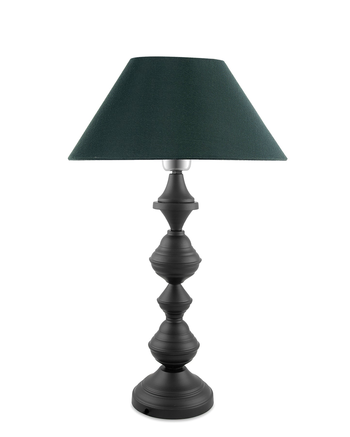 Nordic waterdrop matt black table lamp with shade