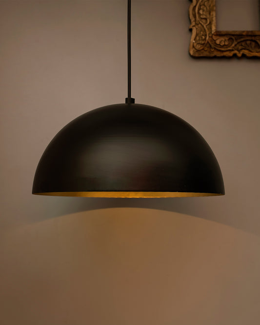 Metallic Black Pendant Hanging Light, Hanging Lamp 12", Industrial E27 lamp