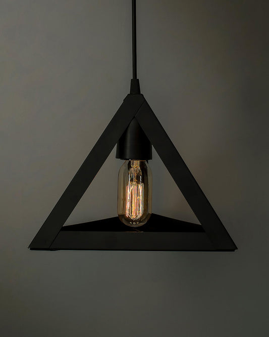 Edison Filament Hanging Triangle 6", E27 Holder, Decorative, Black, URBAN Retro, nordic style, LED/filament bulb