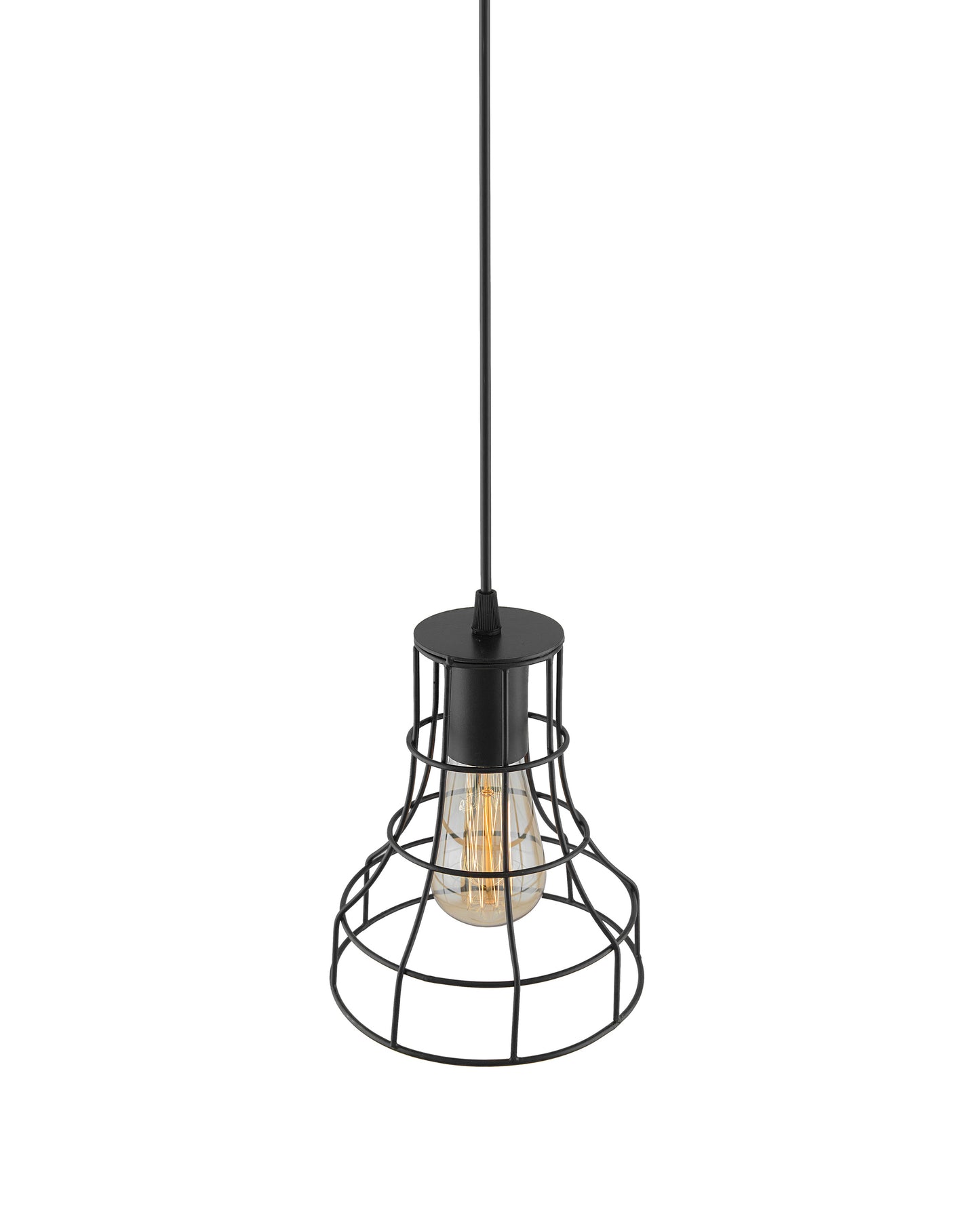 E27 Ediosn Vintage Black Metal Shade Hanging Light, Pendant Ceiling Light Lamp