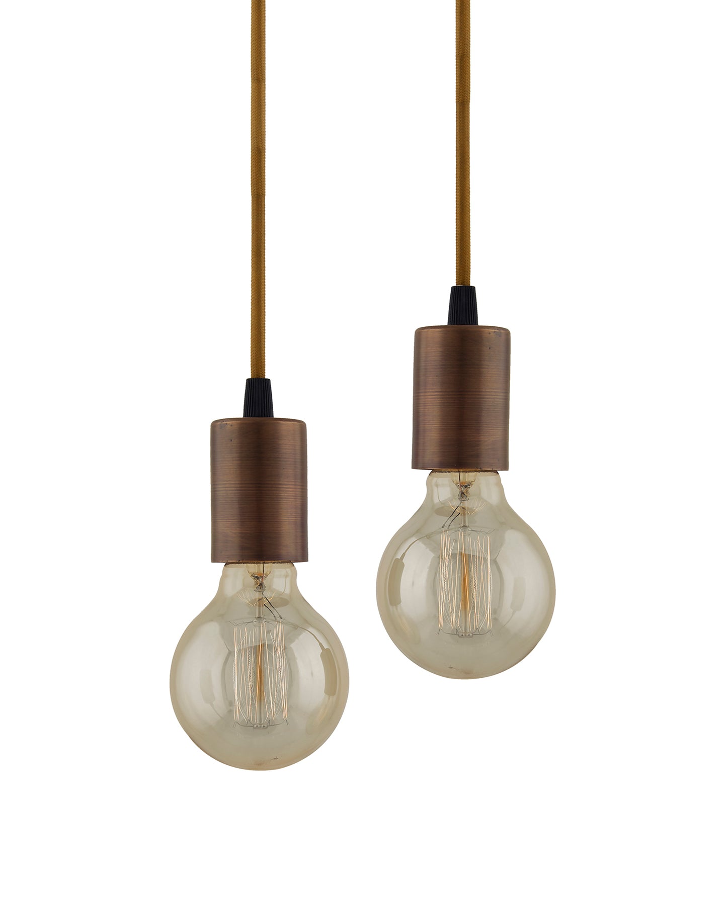 Edison Filament Antique Copper Bulb Holder, Urban, retro, nordic style, with fixture, Set of 2