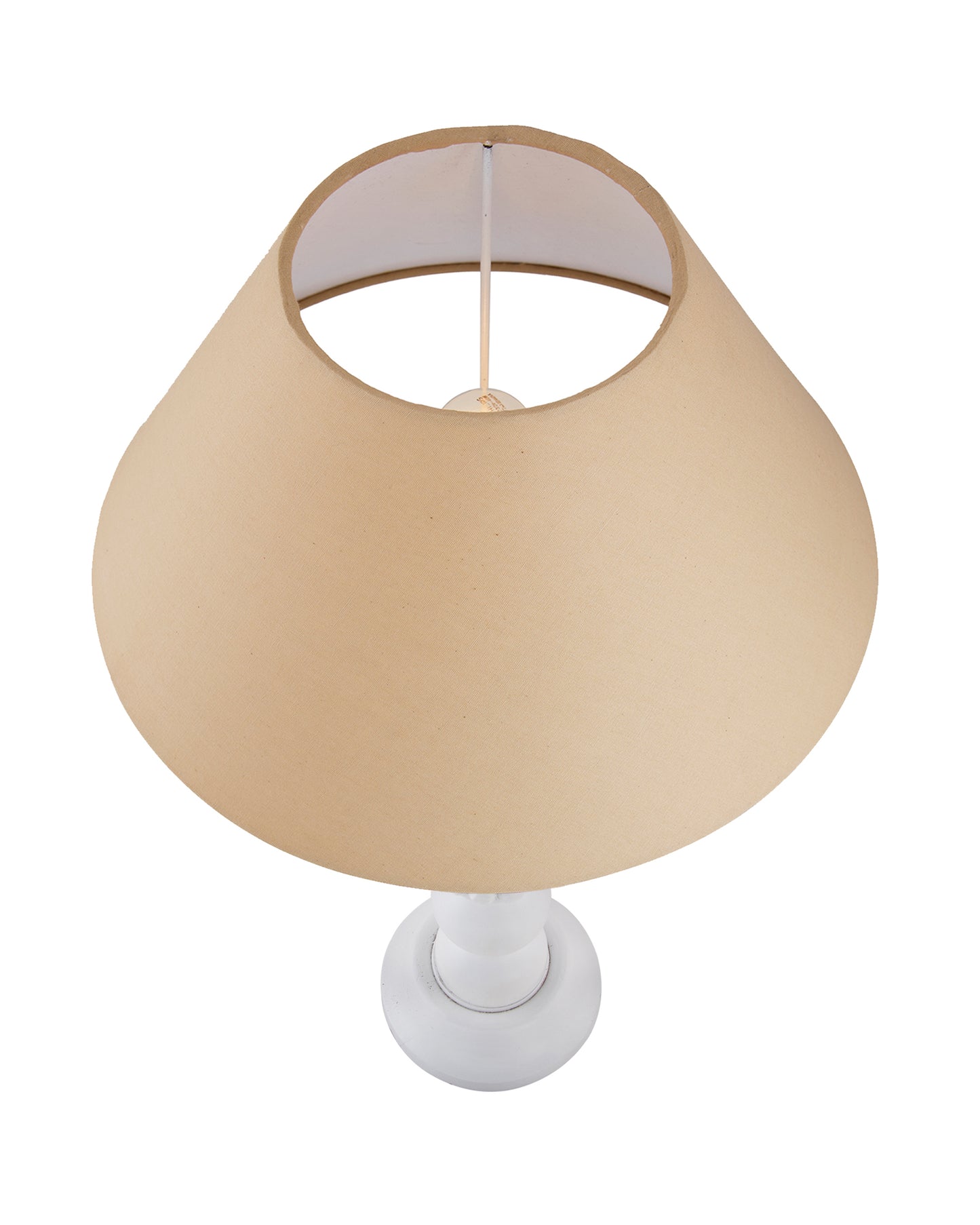 Eureka Polka White Wood Table Lamp With shade