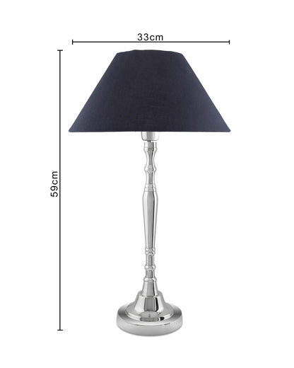 Imperial nickel brushed lamp with shade