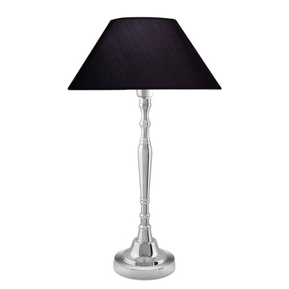 Imperial nickel brushed lamp with shade