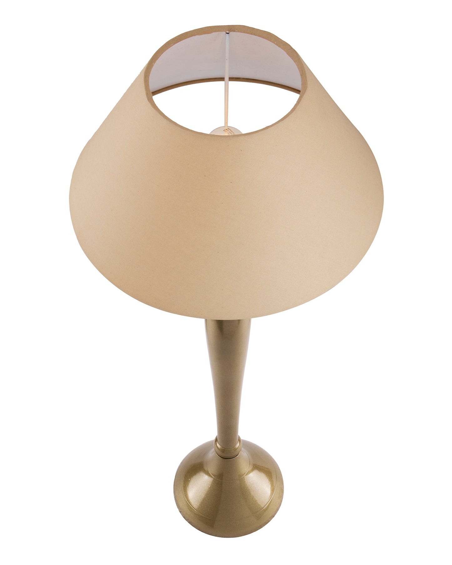 Royal Ovoid gold brushed lamp with shade