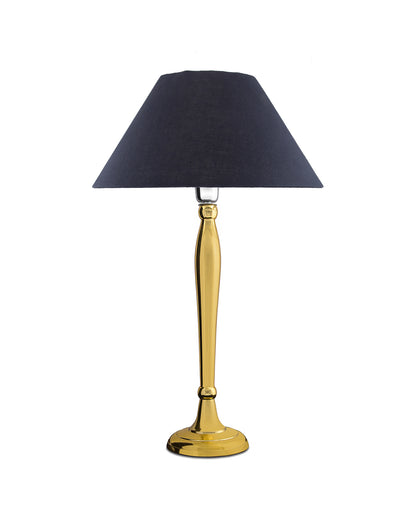 Royal Ovoid gold brushed lamp with shade