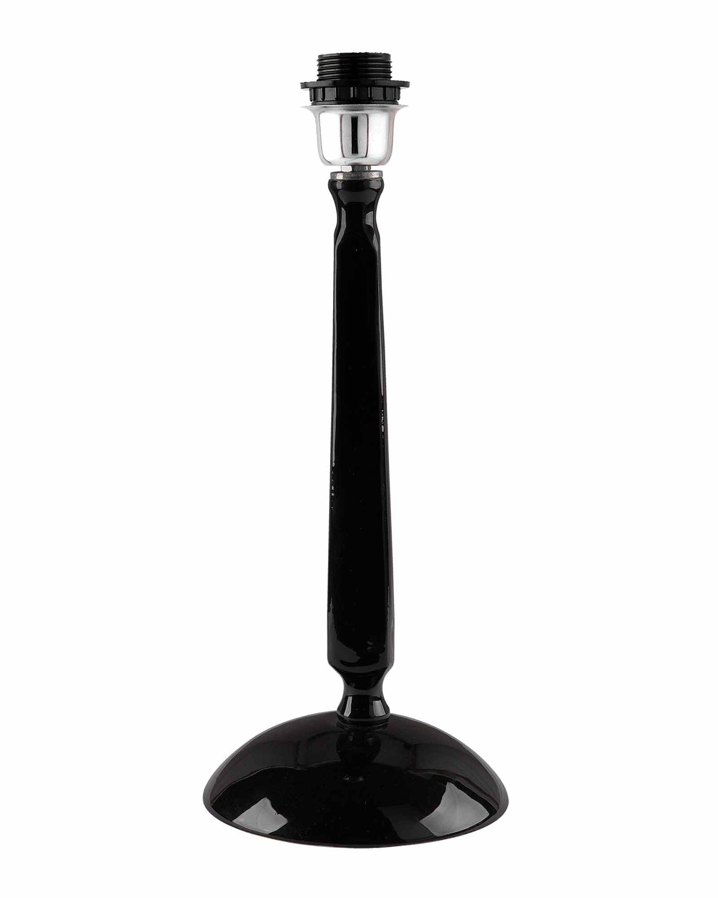 Glossy Black Cubist Aluminium Table Lamp With Cone Shade, Bedside, Living Room Study Lamp, Bulb Included