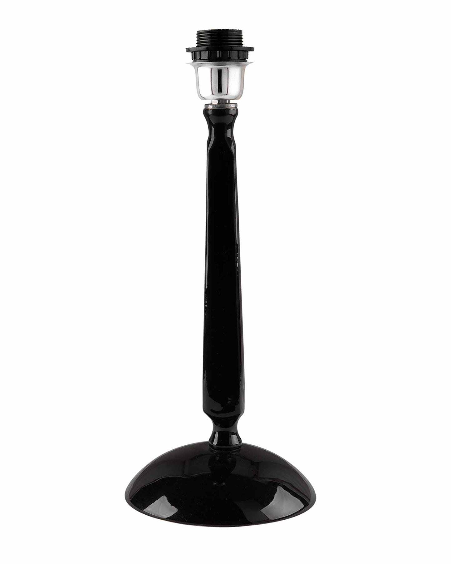 Glossy Black Cubist Aluminium Table Lamp With Cone Shade, Bedside, Living Room Study Lamp, Bulb Included