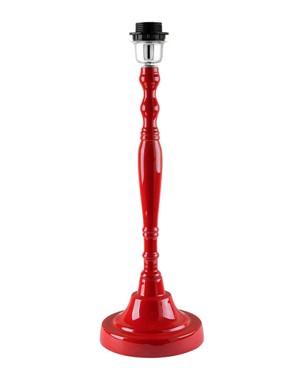 Glossy Red Imperial Aluminium Table Lamp With Cone Shade, Bedside, Living Room Study Lamp, Bulb Included