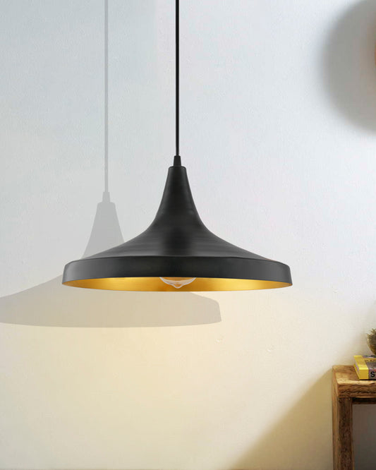 Black Metal Medium Danish Hanging Light, E26/27 Nordic pendant lamp, Modern kitchen, bedroom, living room ceiling lamp