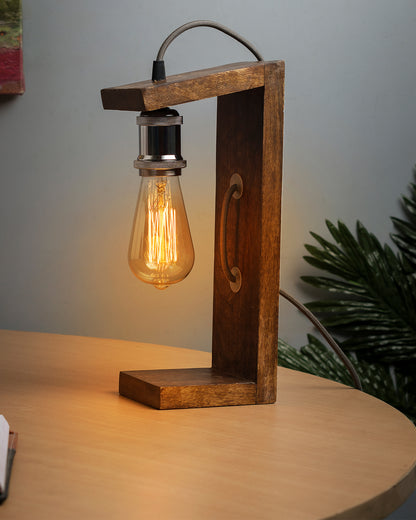 Table Wooden Lamp with Holder