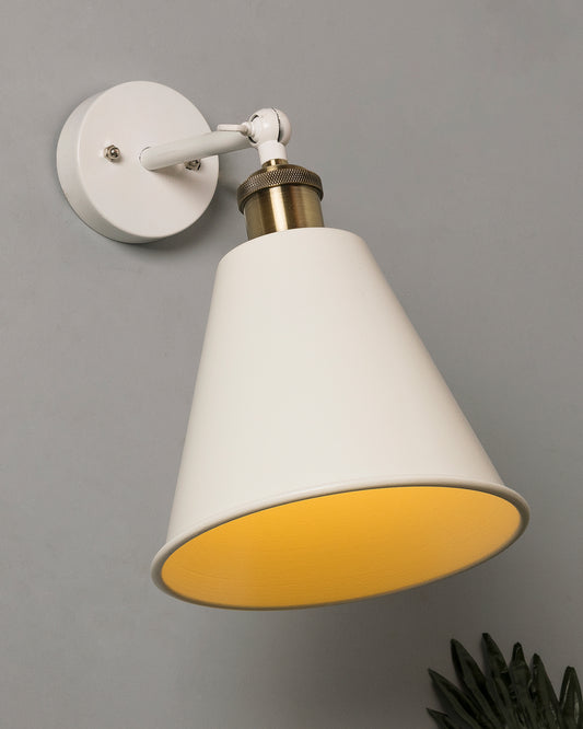 Edison Wall White Gaurd Shade Lamp, Vintage Industrial Loft, E27 Holder, Decorative, Black Swing Wall Light