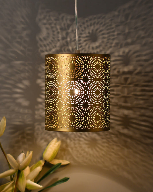 Antique Filgree Hanging Moroccan Ceiling Lamp, Brass Finish Pendant Light Turkish Arabic Fancy Light