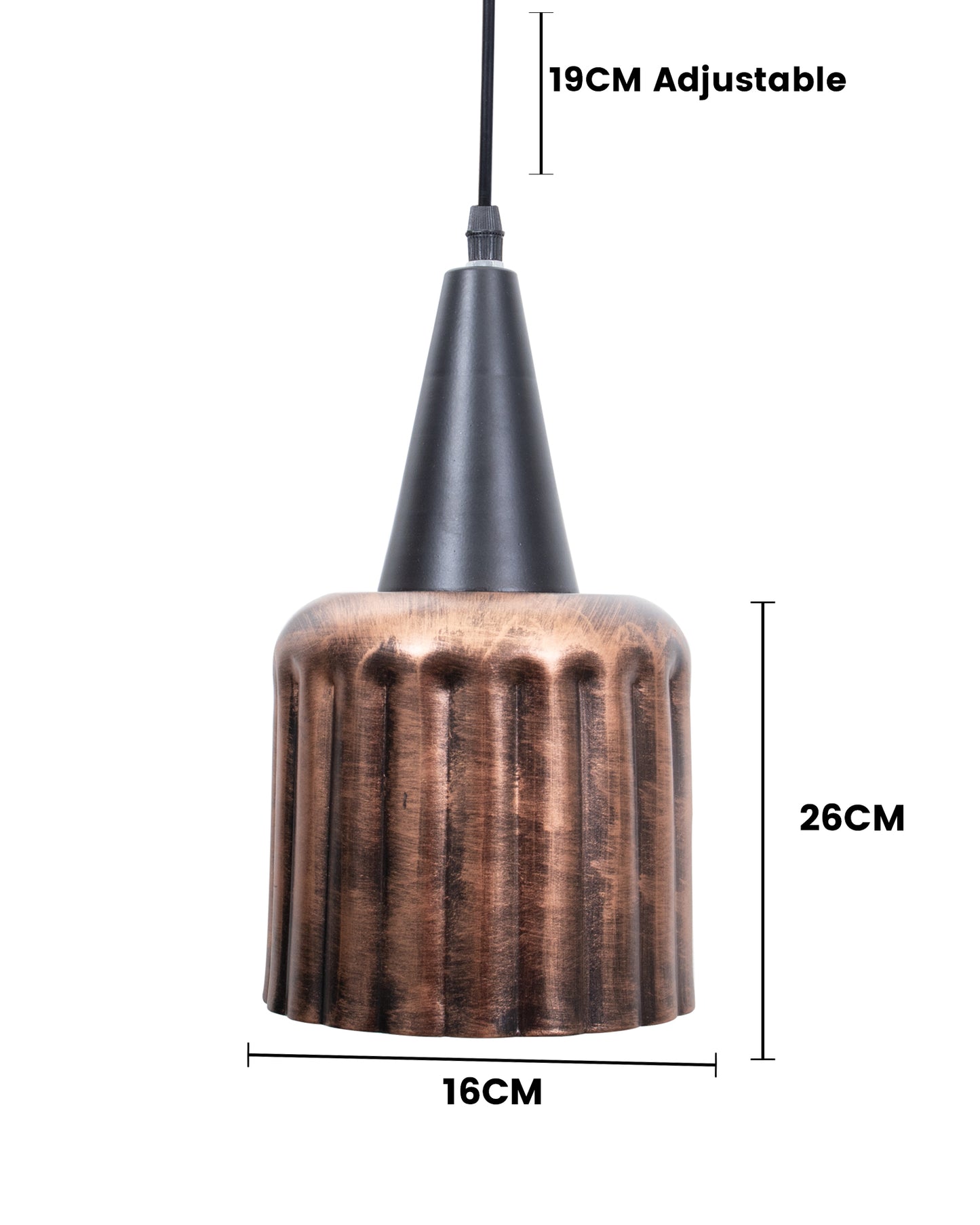 Toned Oil Rubbed Vintage Metal Ceiling Lamp