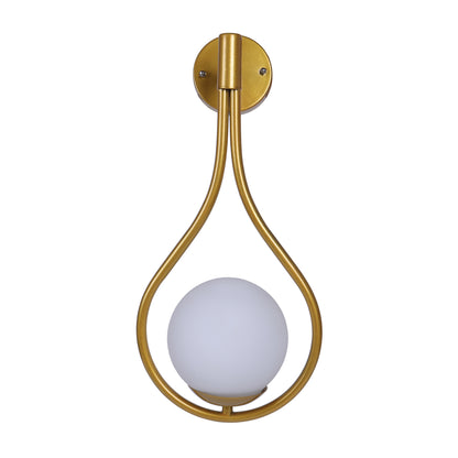 Modern Glass Wall Lamp, Wall Mounted Sconces,Mid-Century Bedroom Bedside Movement Light Gold, Water Drop