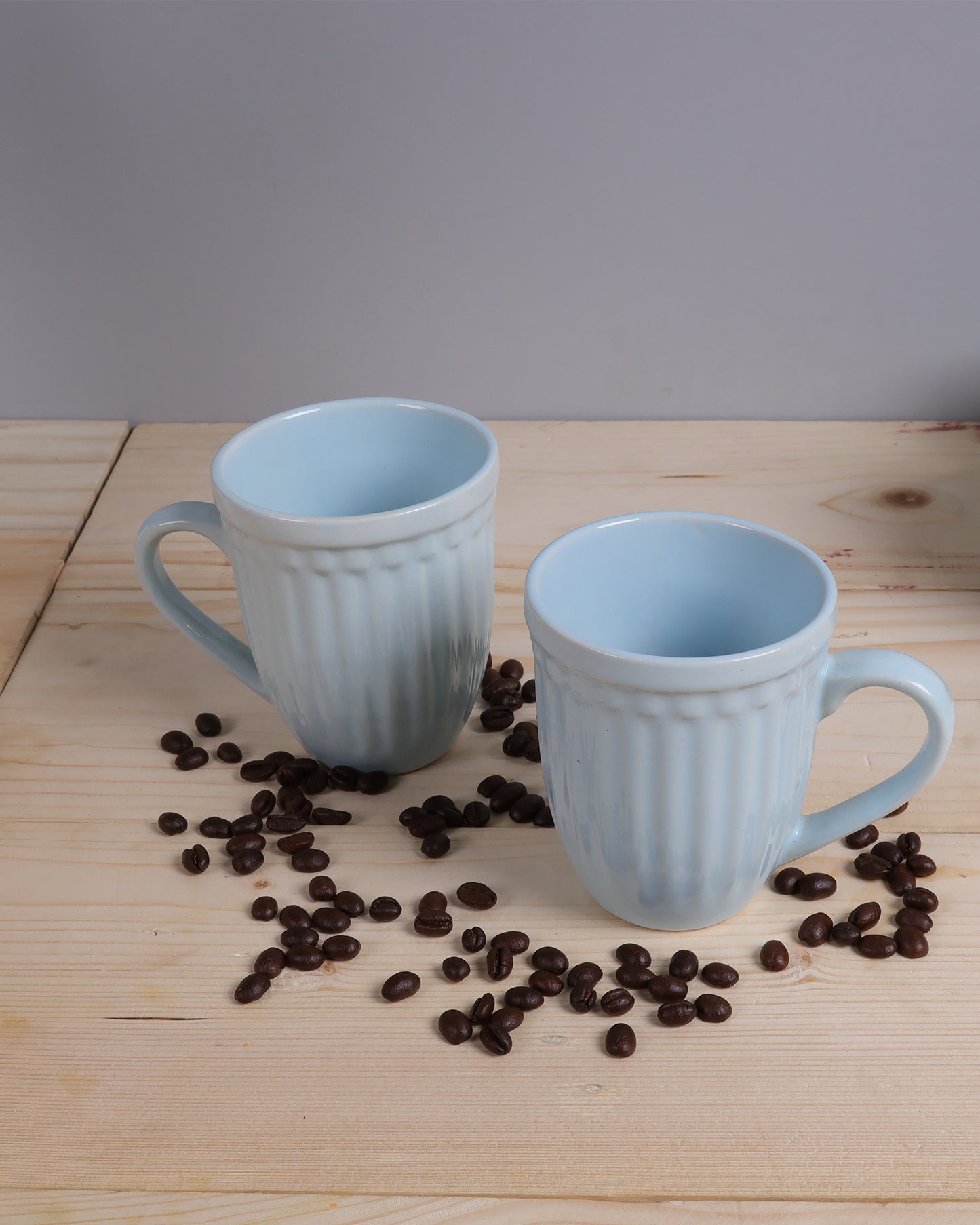 Handmade Irish Coffee Tea & Beer Mugs, Set of Two Altered Glaze latte Cups, Strips