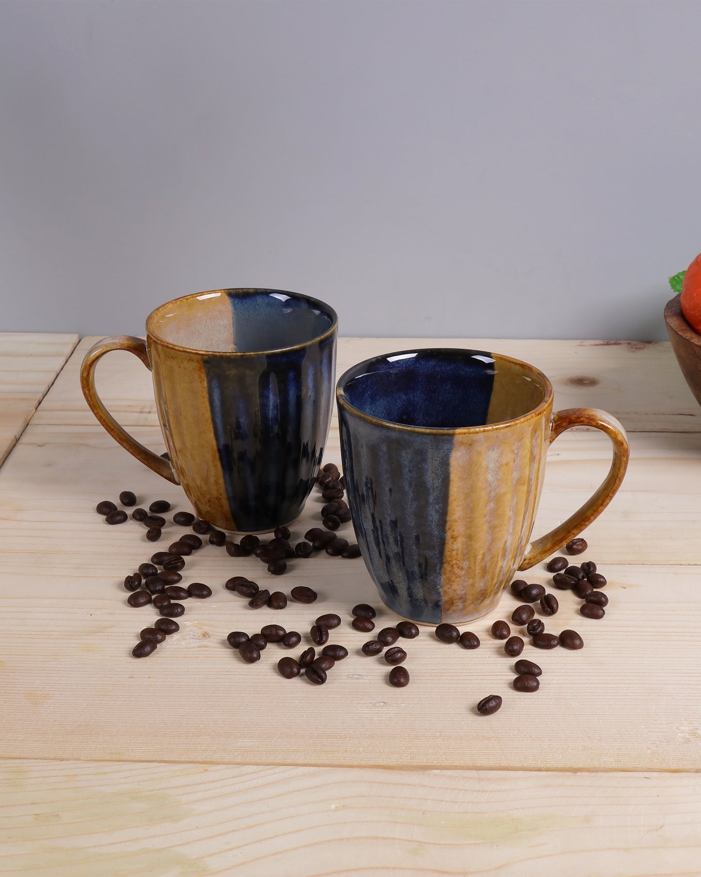 Handmade Irish Coffee Tea & Beer Mugs, Altered Glaze latte Cups, Melon