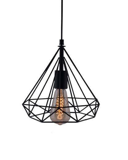 Black color metal Edison Filament Hanging DIAMOND caged, E27 Holder, Decorative, Urban Retro style,Ceiling Lamp