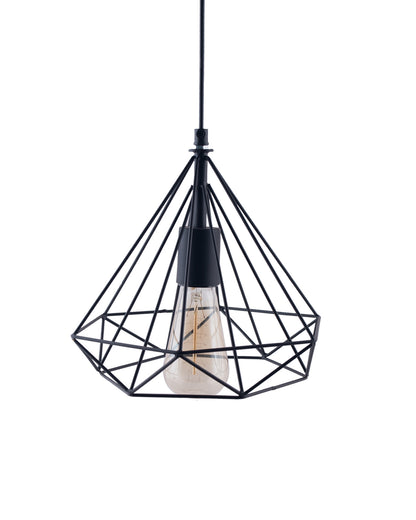 Black color metal Edison Filament Hanging DIAMOND caged, E27 Holder, Decorative, Urban Retro style,Ceiling Lamp