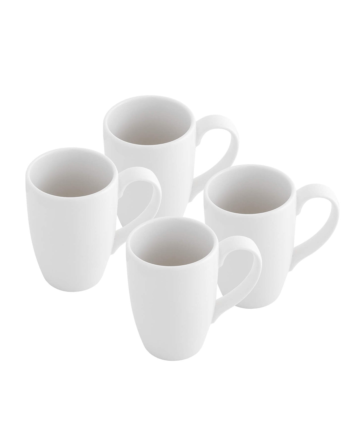 Prime Morning Tea Coffee Milk Mug, 300 ml,  Porcelain, Set of 4