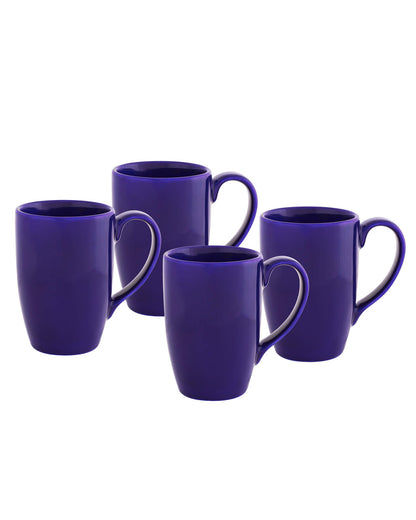 Prime Morning Tea Coffee Milk Mug, 300 ml,  Porcelain, Set of 4