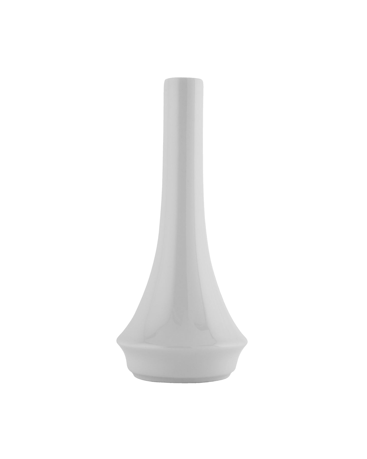 Fine Porcelain Flower Vase, White, Single