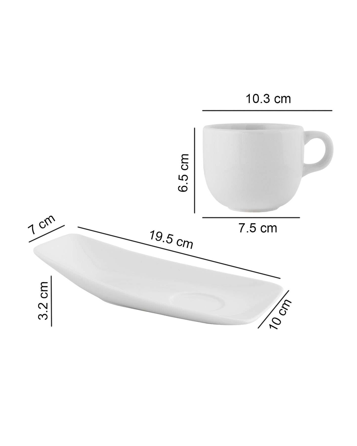 Euro Cup and Long Saucer, large