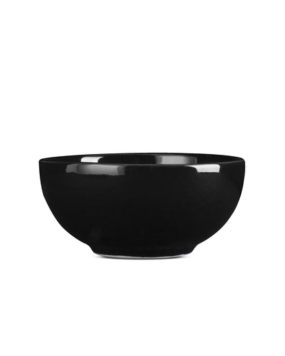 Fine Porcelain Classic Prime Bowl, Dessert Cereal, Soup, Salad, Pasta Bowl, Black