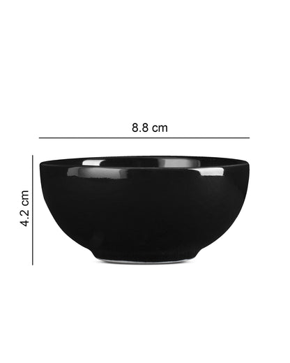 Fine Porcelain Classic Prime Bowl, Dessert Cereal, Soup, Salad, Pasta Bowl, Black