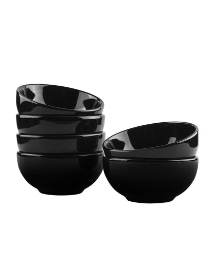 Fine Porcelain Classic Prime Bowl, Dessert Cereal, Soup, Salad, Pasta Bowl, Black