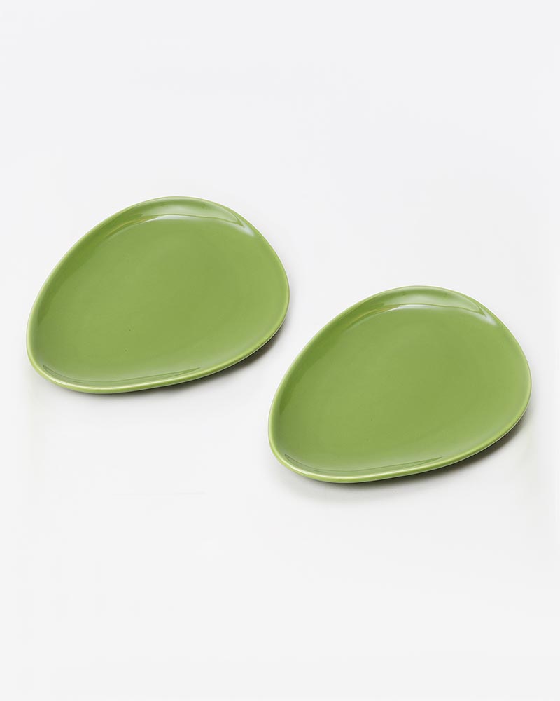 Green serving platters best sale