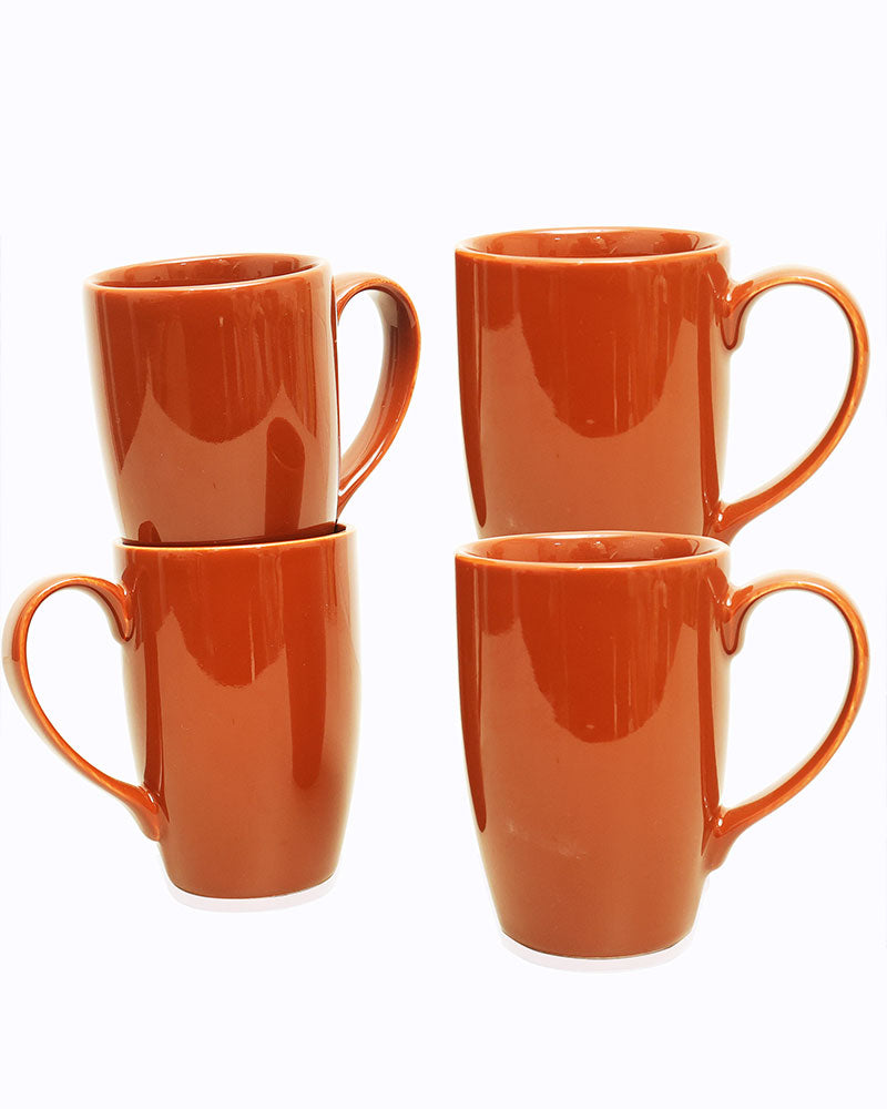 Prime Morning Tea Coffee Cappuccino  Milk Mug, 300 ml, Set of 4