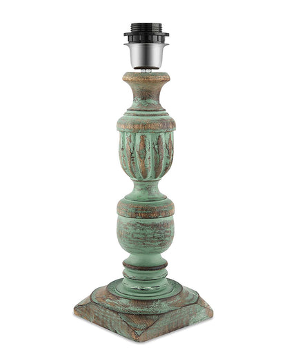 Rustic Algae French Trophy Carved Table lamp with Empire Cone Shade