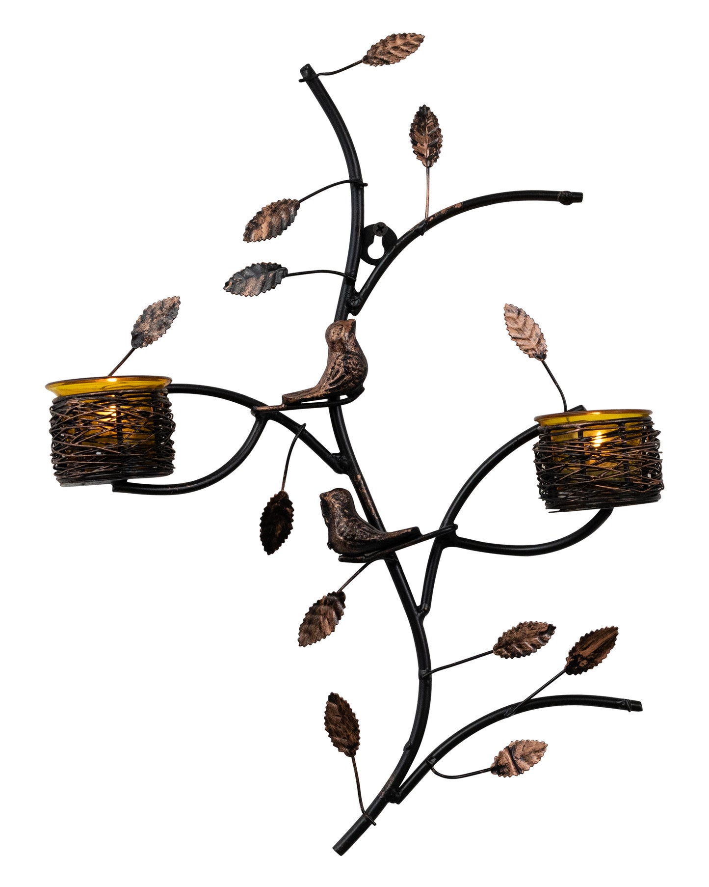 Tree with Bird Nest Votive Stand, Wall Candle holder and Tealight candles