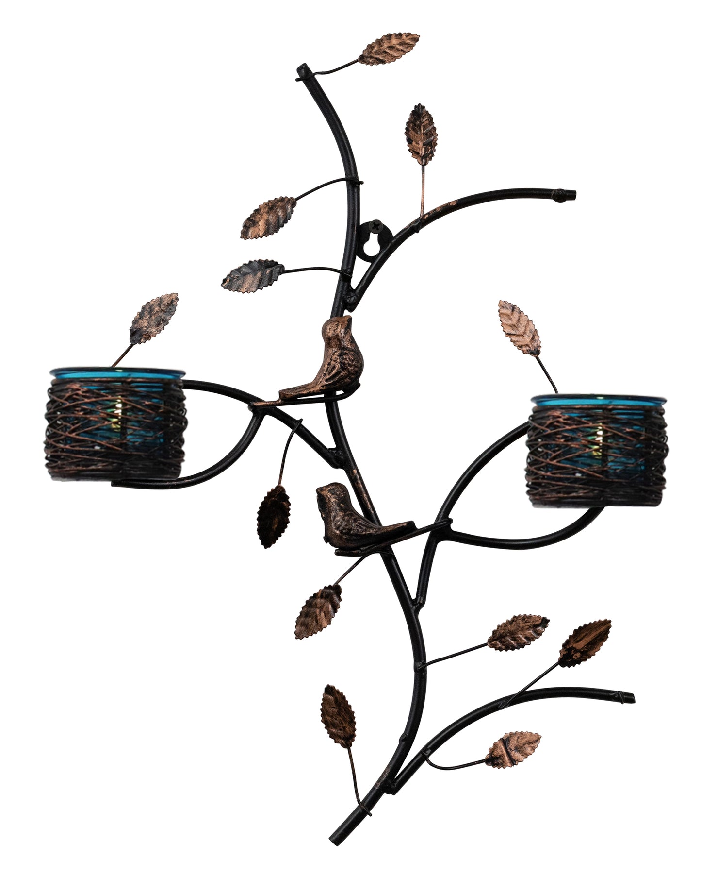 Tree with Bird Nest Votive Stand, Wall Candle holder and Tealight candles