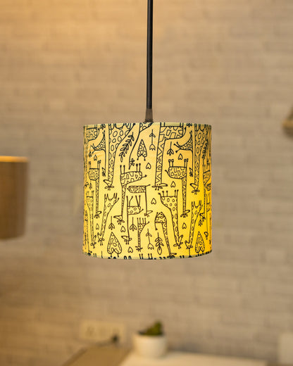 Birds Hanging Drum Lamp Shade, Decorative Light Lamp for Living Room, Home, Bedroom