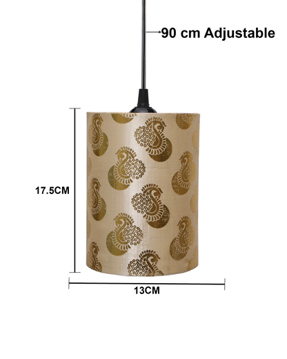 Birds Hanging Drum Lamp Shade, Decorative Light Lamp for Living Room, Home, Bedroom