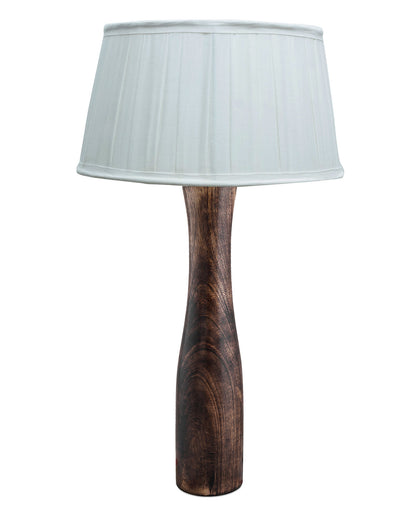 Antique Solid Timber Turned table lamp with Empire Pleated Shade