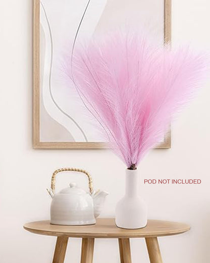 Homesake® Artificial Fluffy Pampas Grass Sticks | Pompous Faux Flowers For Vases | Decoration Items For Living Room Office Balcony Bedroom Table