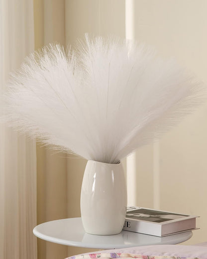 Homesake® Artificial Fluffy Pampas Grass Sticks | Pompous Faux Flowers For Vases | Decoration Items For Living Room Office Balcony Bedroom Table