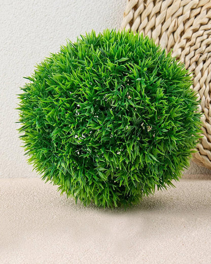 Fake Plants for Bathroom/Home Office Decor, Small Artificial Faux Greenery for House Decoration Office Cubicle Shelf Window, Trimming Ball, set of 4 (Without Pot)