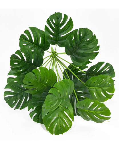 Artificial Ornamental Monstera Plant/Green Faux Tropical Plant Tree for Home Decor Living Room Corner Office Small Medium Size 28 inch (Without Pot, 1)