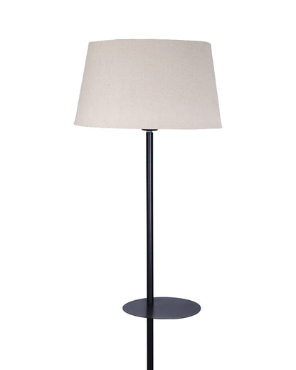 Dual Shelf Floor Lamp with Fabric Shade ,Nightstand Reading Floor Lamp with Shelves.