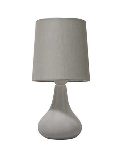 Bedside Ceramic Table Lamp, Classic Desk lamp for Living Room Bedroom, Farmhouse Nightstand Lamps Teardrop with Sage Fabric Shade