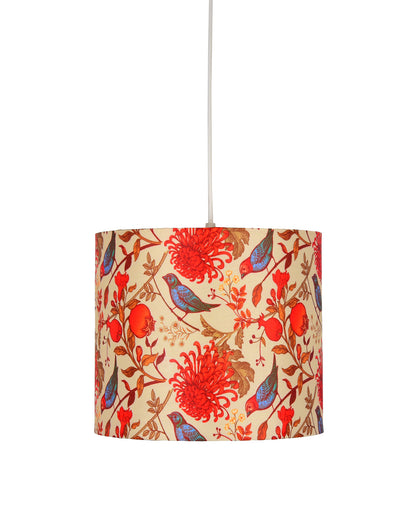 Birds Hanging Drum Lamp Shade, Decorative Light Lamp for Living Room, Home, Bedroom